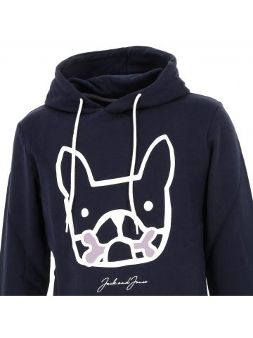 Sweat à capuche dog and bones bleu homme - Jack & Jones