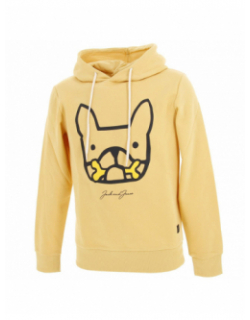 Sweat à capuche dog and bones jaune homme - Jack & Jones