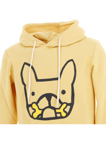 Sweat à capuche dog and bones jaune homme - Jack & Jones
