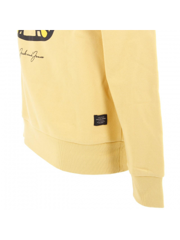 Sweat à capuche dog and bones jaune homme - Jack & Jones