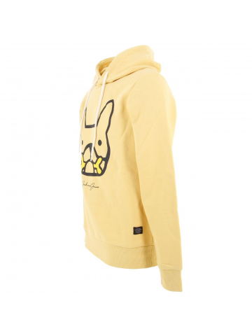 Sweat à capuche dog and bones jaune homme - Jack & Jones