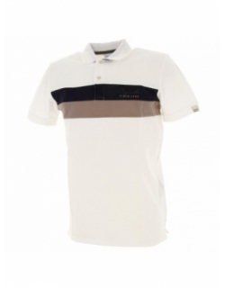 Polo blocks blanc homme - Jack & Jones