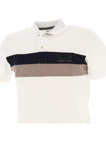 Polo blocks blanc homme - Jack & Jones