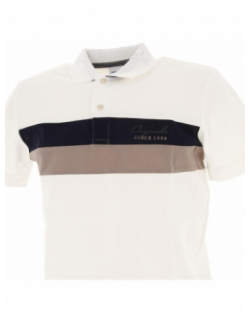 Polo blocks blanc homme - Jack & Jones