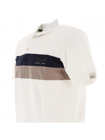 Polo blocks blanc homme - Jack & Jones