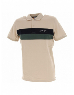 Polo blocks peyote beige homme - Jack & Jones