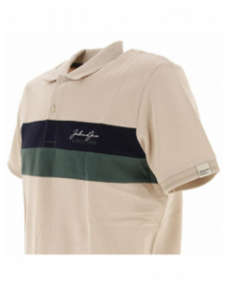 Polo blocks peyote beige homme - Jack & Jones