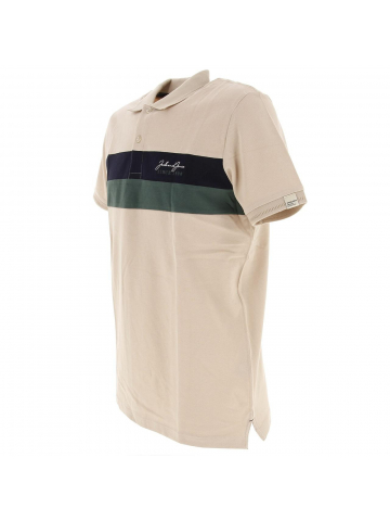 Polo blocks peyote beige homme - Jack & Jones