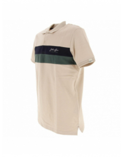 Polo blocks peyote beige homme - Jack & Jones