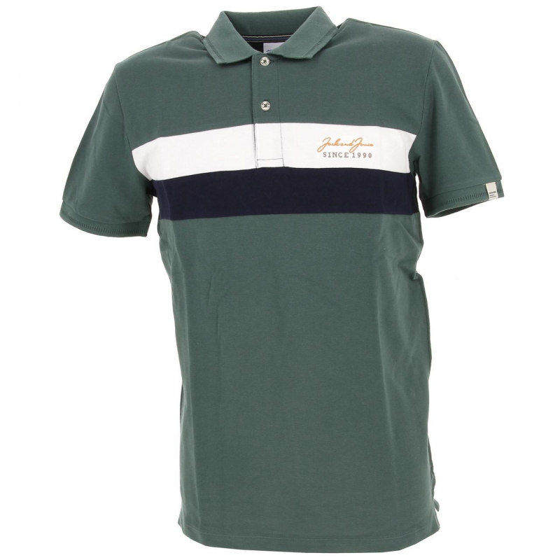 Polo blocks vert homme - Jack & Jones