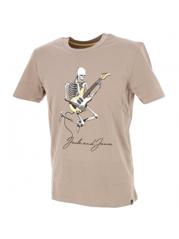 T-shirt header fungi marron clair homme - Jack & Jones