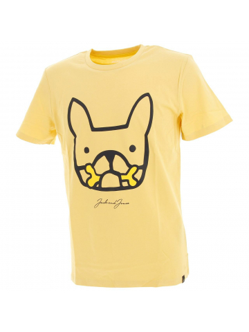 T-shirt mate dog jaune homme - Jack & Jones