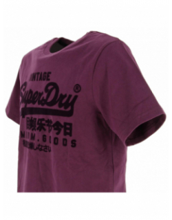 T-shirt vl tonal aubergine homme - Superdry