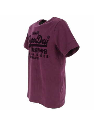 T-shirt vl tonal aubergine homme - Superdry