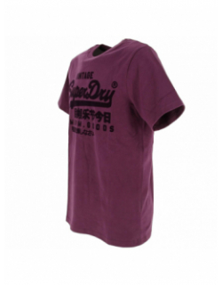 T-shirt vl tonal aubergine homme - Superdry