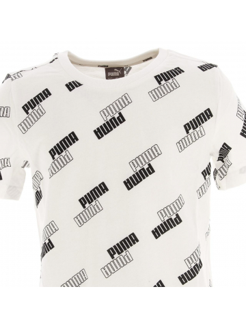 T-shirt sport power aop blanc garçon - Puma