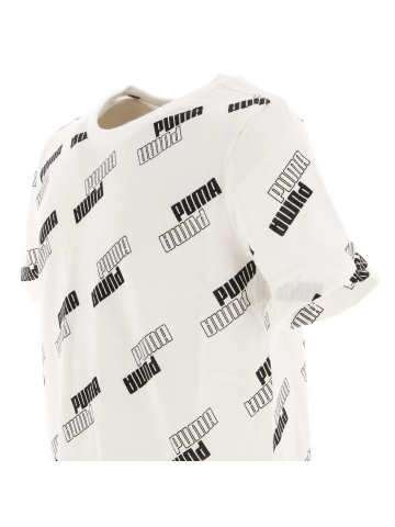 T-shirt sport power aop blanc garçon - Puma
