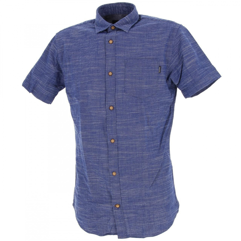 Chemise manches courtes slub bleu homme - Jack & Jones