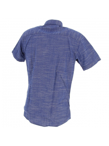 Chemise manches courtes slub bleu homme - Jack & Jones