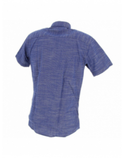 Chemise manches courtes slub bleu homme - Jack & Jones