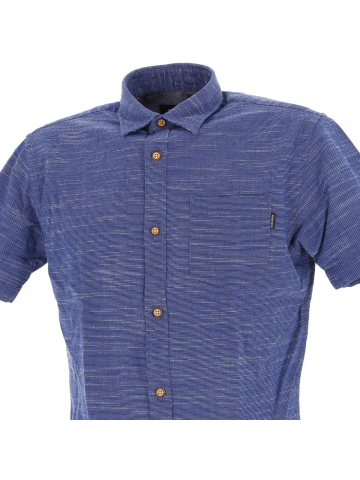 Chemise manches courtes slub bleu homme - Jack & Jones