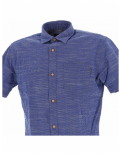 Chemise manches courtes slub bleu homme - Jack & Jones