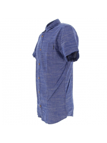 Chemise manches courtes slub bleu homme - Jack & Jones