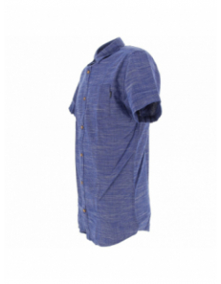 Chemise manches courtes slub bleu homme - Jack & Jones