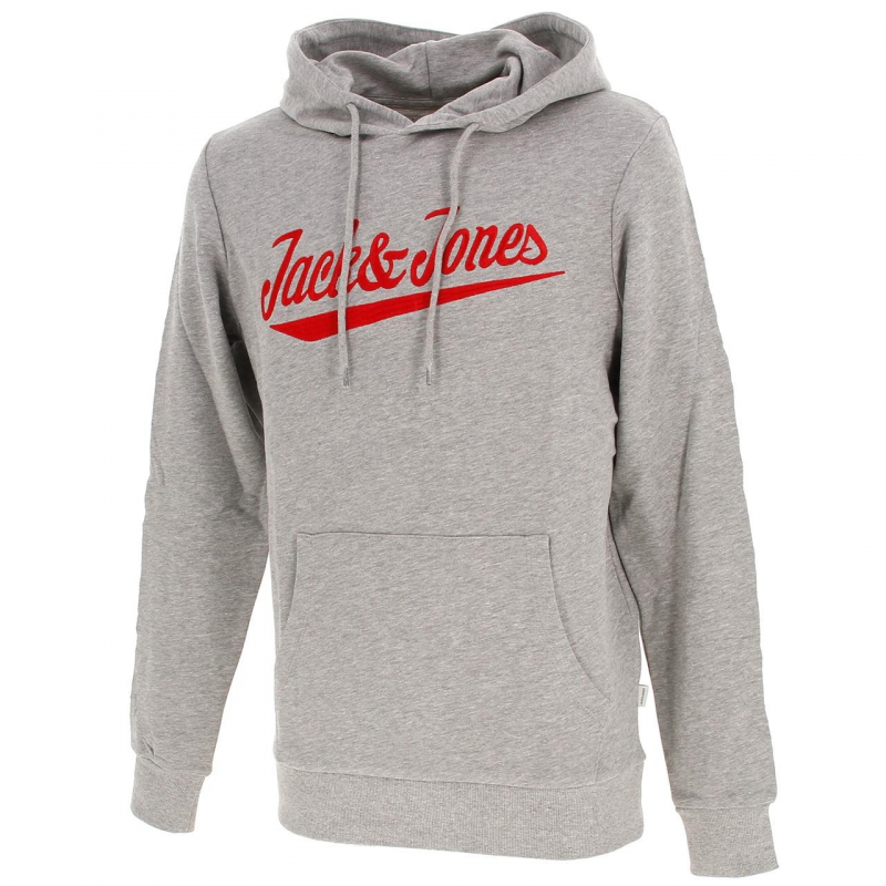Sweat à capuche structure gris homme - Jack & Jones