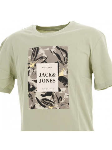 T-shirt flower branding vert homme - Jack & Jones