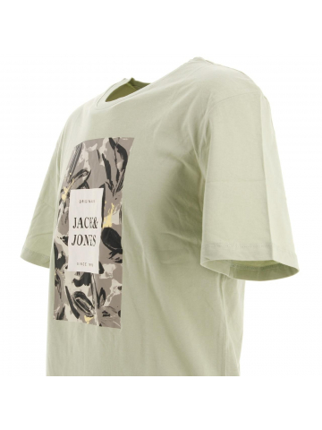 T-shirt flower branding vert homme - Jack & Jones