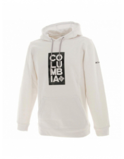 Sweat à capuche basic logo blanc homme - Columbia