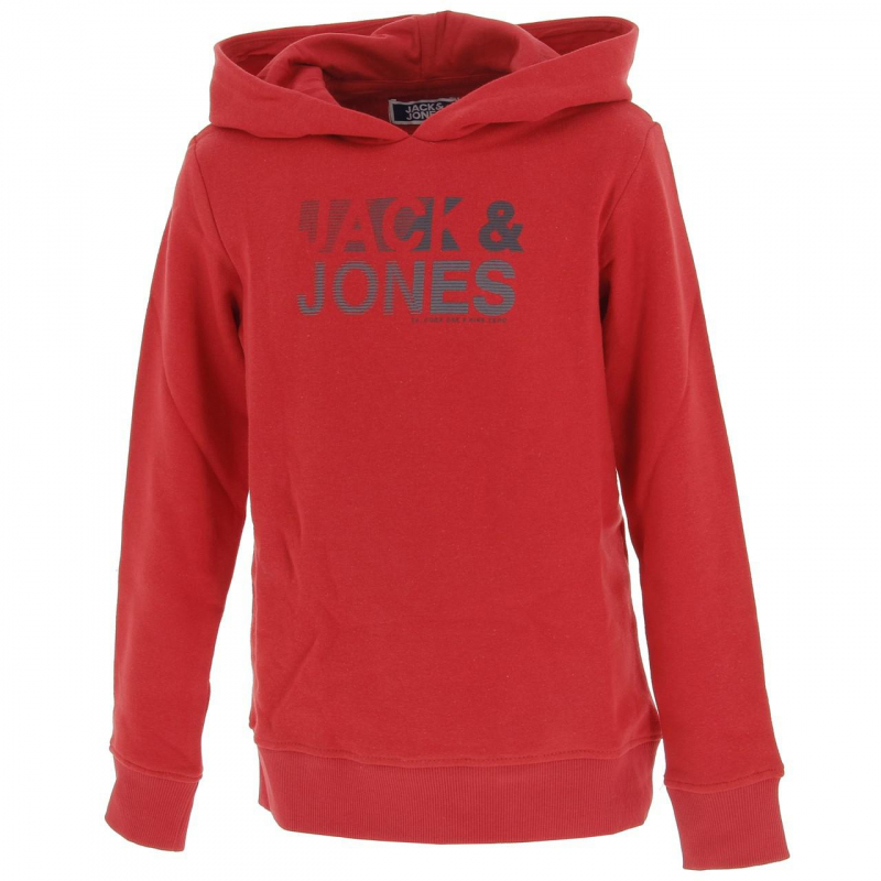 Sweat à capuche floki rouge garçon - Jack & Jones