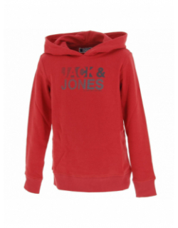 Sweat à capuche floki rouge garçon - Jack & Jones