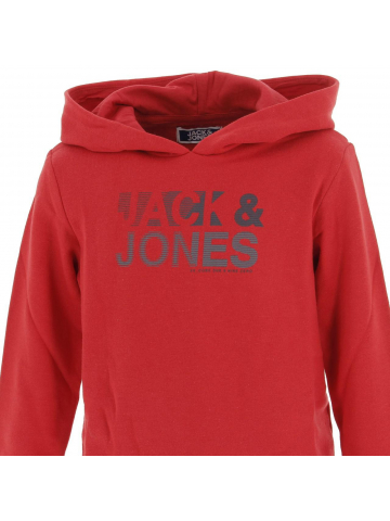 Sweat à capuche floki rouge garçon - Jack & Jones