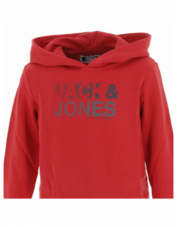 Sweat à capuche floki rouge garçon - Jack & Jones