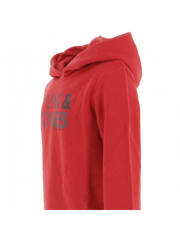 Sweat à capuche floki rouge garçon - Jack & Jones
