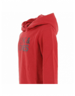 Sweat à capuche floki rouge garçon - Jack & Jones