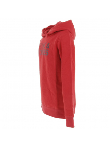 Sweat à capuche floki rouge garçon - Jack & Jones