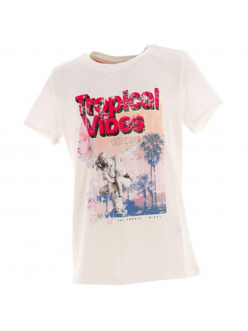 T-shirt tulli blanc fille - Only