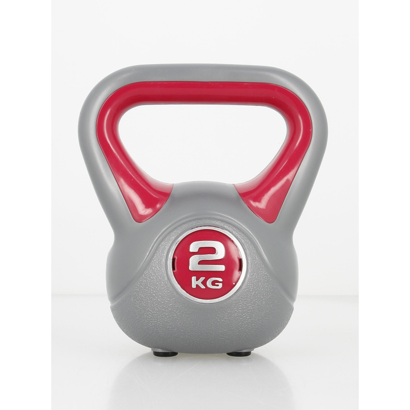 Kettlebell fit gris/rouge 2 kgs - Sveltus