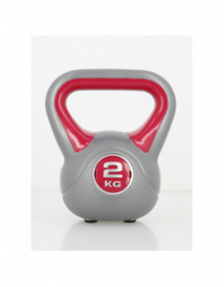 Kettlebell fit gris/rouge 2 kgs - Sveltus