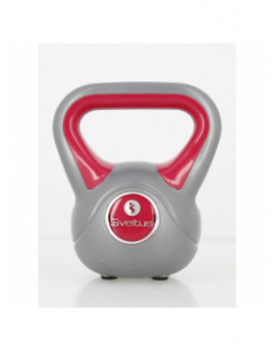 Kettlebell fit gris/rouge 2 kgs - Sveltus