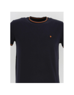 T-shirt tutin uni bleu marine homme - Benson & Cherry