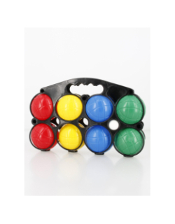 Pack de 8 boules de pétanque plastique multicolore - Sport & Fun