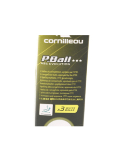 Pack 3 balles de tennis de table blanc - Cornilleau