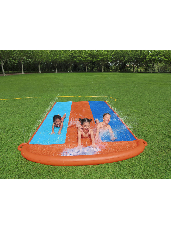 Le toboggan aquatique TRIPLE SLIDE 4,88M de Bestway