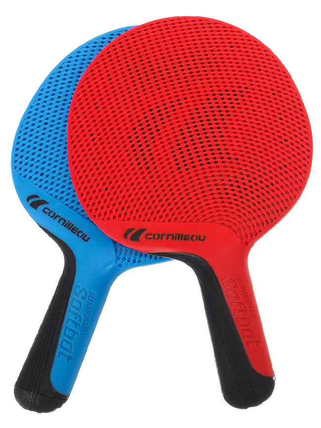 Pack 2 raquettes de tennis de table softbat rouge - Cornilleau