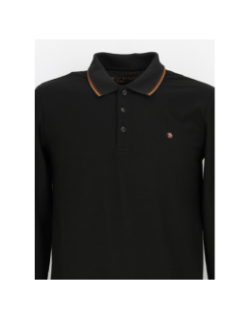 Polo manches longues gaclong noir homme - Benson & Cherry