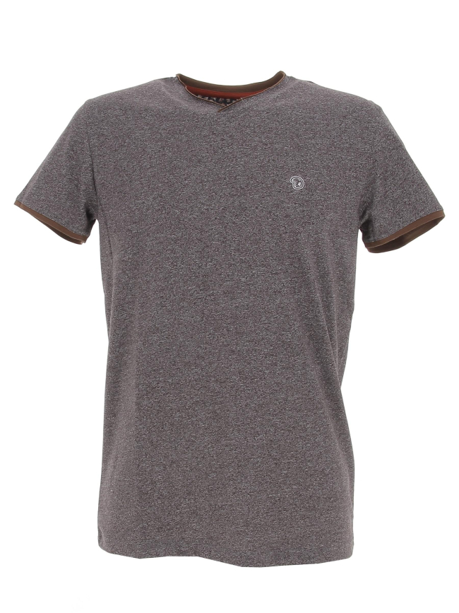 T-shirt classic chiné marron homme - Benson & Cherry